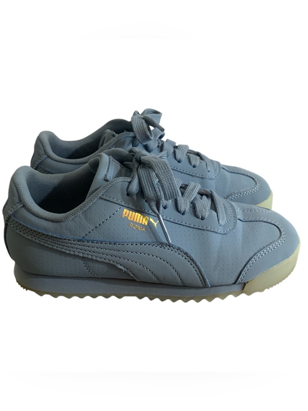 Puma Kids Light Blue Low-Top Lace Sneakers 13
